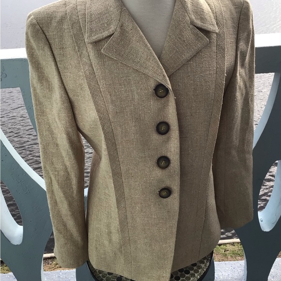 Valentino Boutique Tessuto Cloth 4 Button Blazer Jacket Vintage Size 12 Italy - Picture 3 of 16
